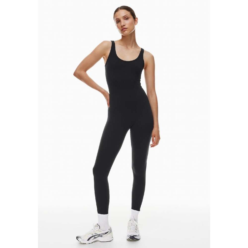 Aritzia TnAction TnaBUTTER Shake-It Jumpsuit Black Size Small Scoop Neck